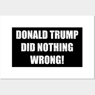 Donald trump did nothing wrong! Posters and Art